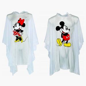 Mickey Mouse & Minnie Mouse Adult Ponchos (Set of 2) - Used Once for One Ride